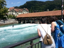 The surfing weir in Thun