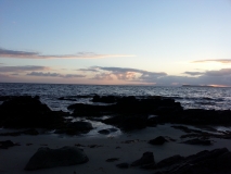 Watching the sun set from our pitch on Kintyre
