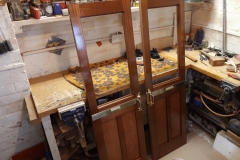 Carrying on the door theme but nothing to do with the garage, Andy made these doors for a carriage at the Corris railway in mid-Wales