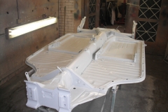 The bare floorpan ready for painting.