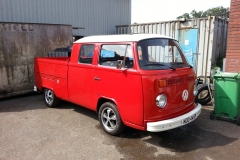 This crewcab came to us as a painted rolling shell....